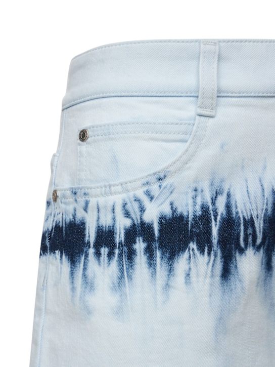 Stella McCartney: Bermuda in denim di cotone tie dye