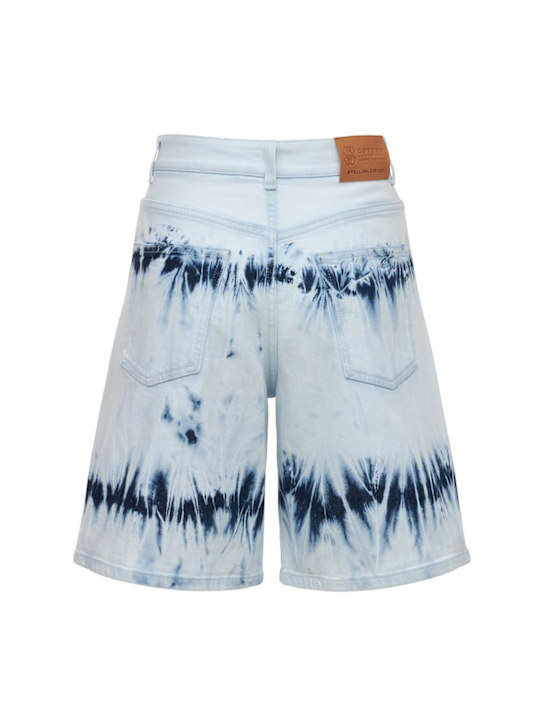 Stella McCartney: Bermuda in denim di cotone tie dye