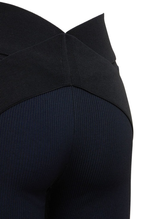 Dion Lee: Two-tone rib knit tech bike shorts