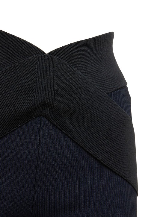Dion Lee: Two-tone rib knit tech bike shorts