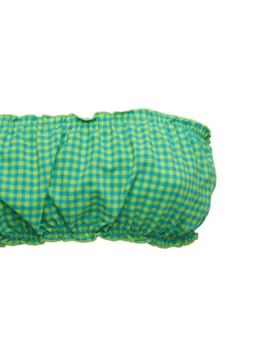 Weworewhat: Top de bikini bandeau fruncido