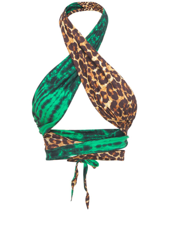 Tropic Of C: Bianca recycled tech printed bikini top