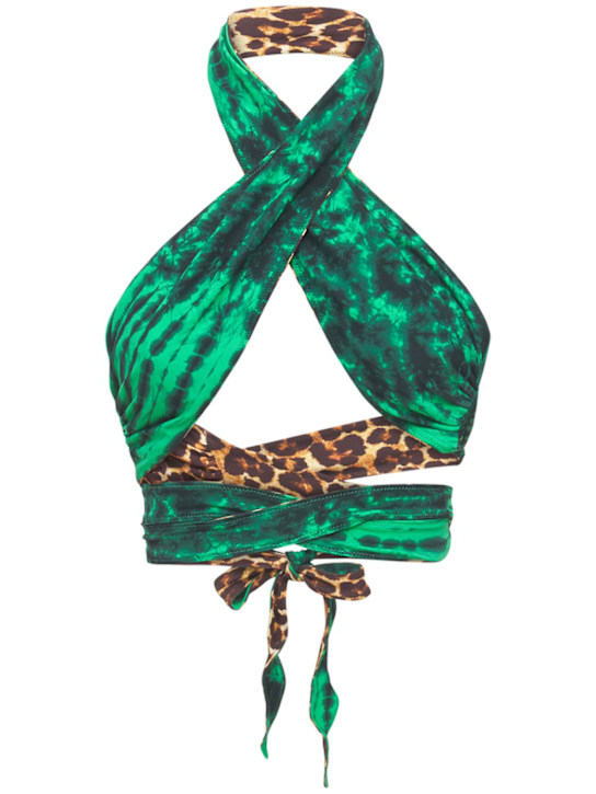 Tropic Of C: Bianca recycled tech printed bikini top