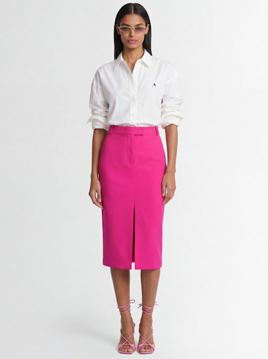 The Attico - Gonna pencil in gabardina di lana stretch
