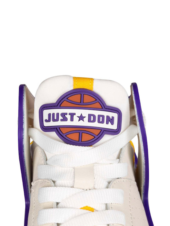 JUST DON: Baskets montantes en cuir Basketball Courtside