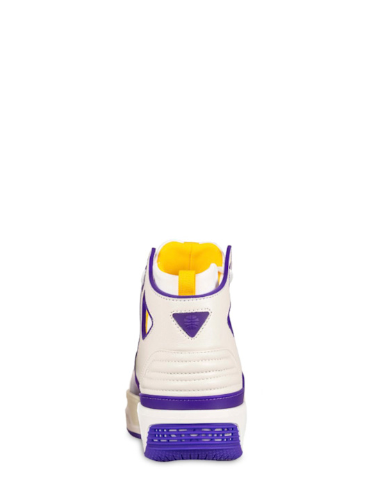 JUST DON: Baskets montantes en cuir Basketball Courtside