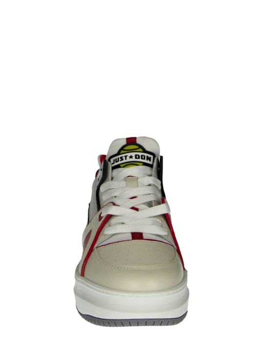 JUST DON: Sneakers Tennis Courtside Mid in pelle