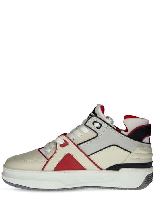 JUST DON: Sneakers Tennis Courtside Mid in pelle