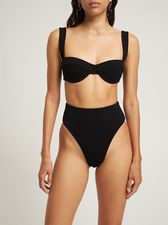 Ziah: Braguitas de bikini '90s bouclé con cintura alta