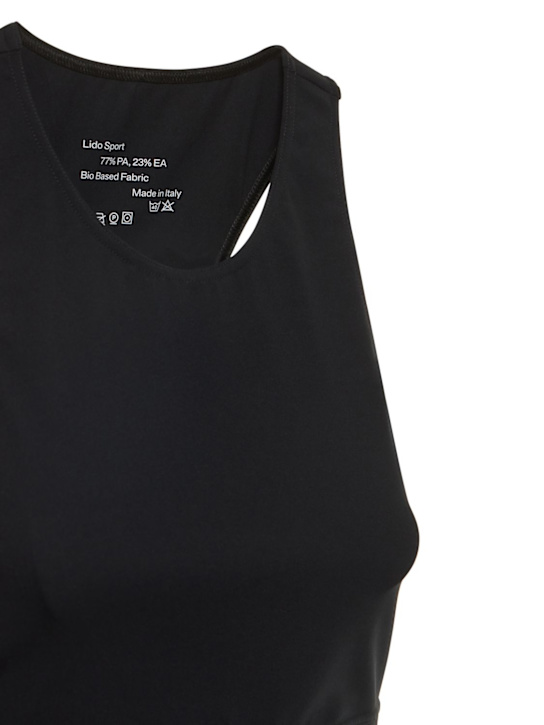 Lido: Brassière en tissu tech stretch à col ras-du-cou