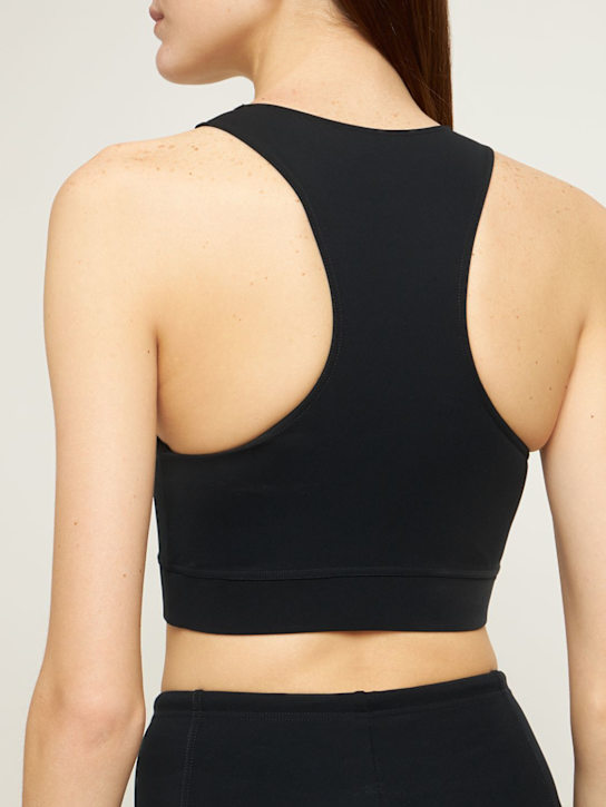 Lido: Brassière en tissu tech stretch à col ras-du-cou