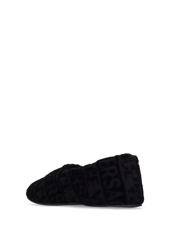 Versace: Pantoufles en coton Medusa