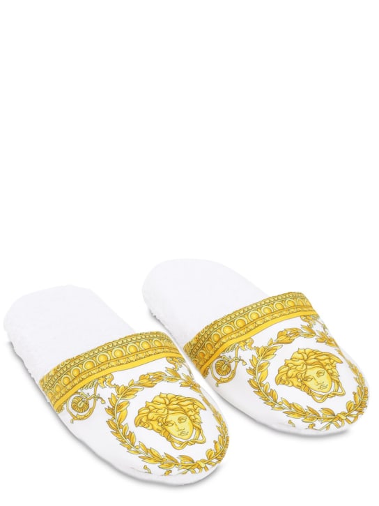 Versace: Pantofole Barocco & Robe in cotone