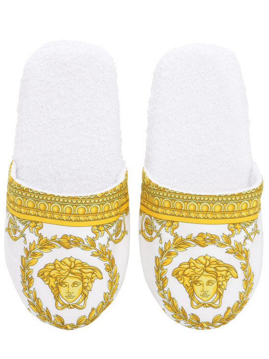 Versace: Pantofole Barocco & Robe in cotone