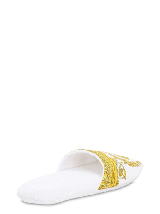 Versace: Pantofole Barocco & Robe in cotone