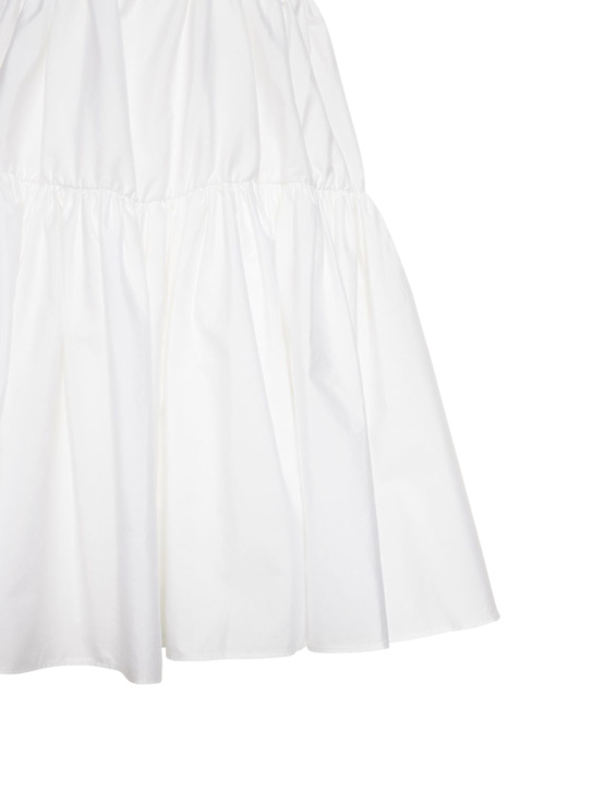 Area: Embellished trim poplin mini dress