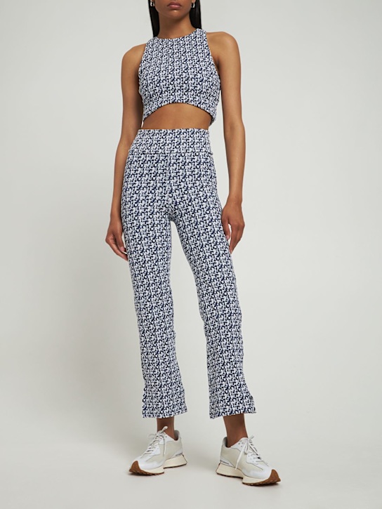 THE UPSIDE: Oceania Palm sleeveless high neck top