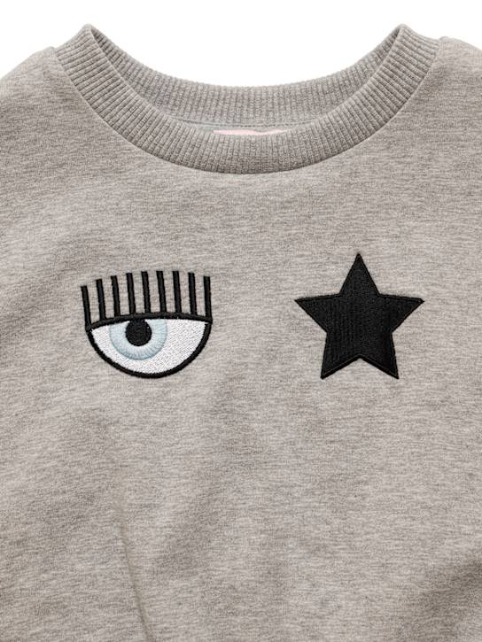 Chiara Ferragni: Sweat-shirt en coton brodé Eyestar