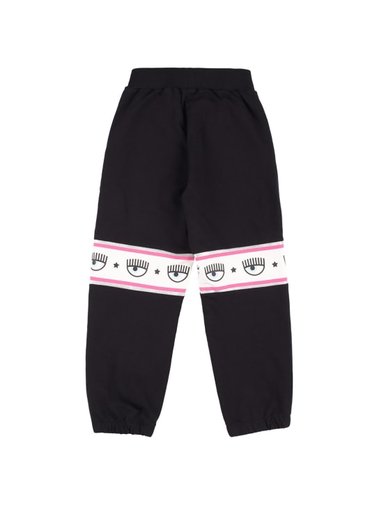 Chiara Ferragni: Logomania print cotton sweatpants