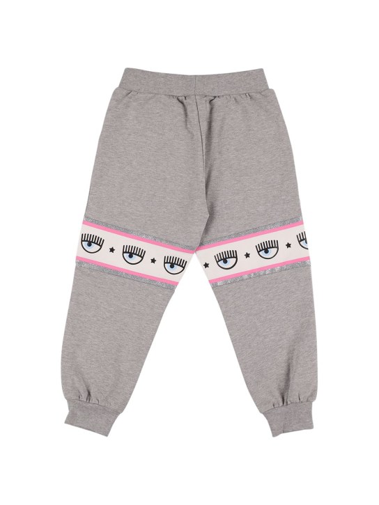 Chiara Ferragni: Logomania print cotton sweatpants