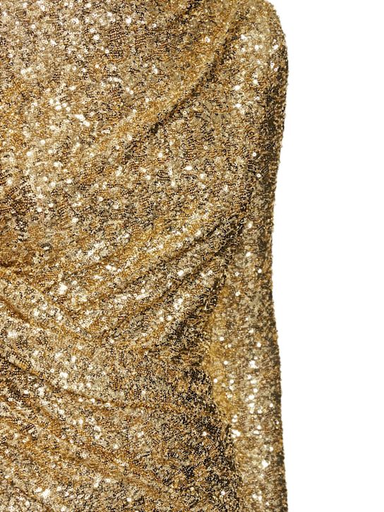 Michael Kors Collection: Sequin draped midi dress