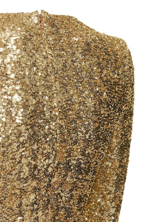 Michael Kors Collection: Sequin draped midi dress