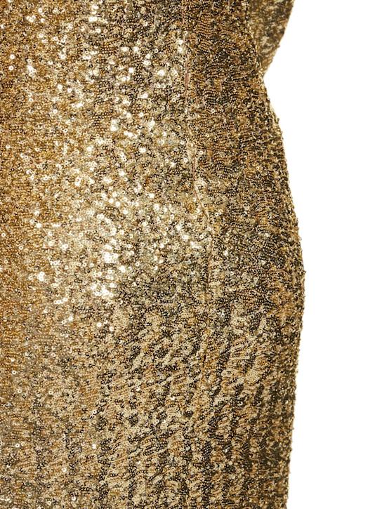 Michael Kors Collection: Sequin draped midi dress