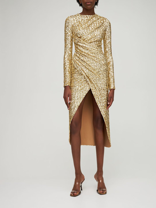 Michael Kors Collection - MIDIKLEID MIT PAILLETTEN
