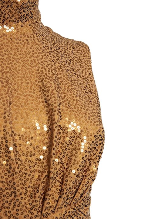Michael Kors Collection: Sequin turtleneck mini dress