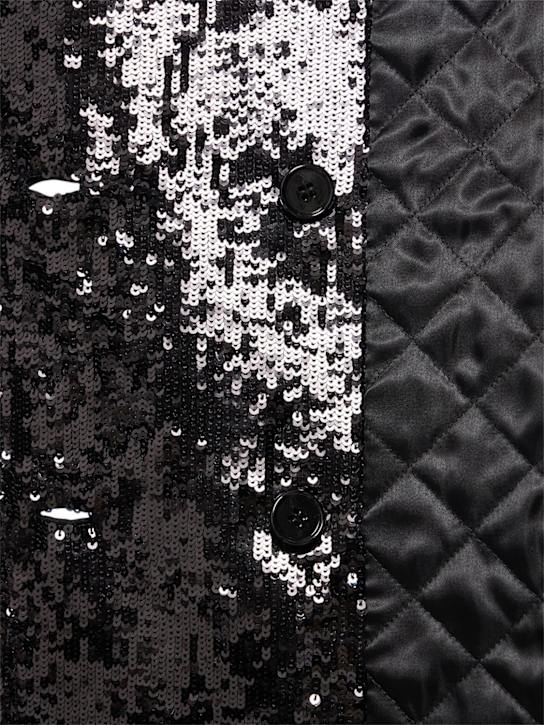 Michael Kors Collection: Sequin double breasted Chesterfield coat