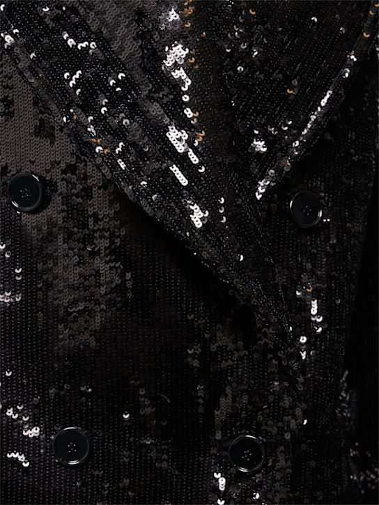 Michael Kors Collection: Sequin double breasted Chesterfield coat