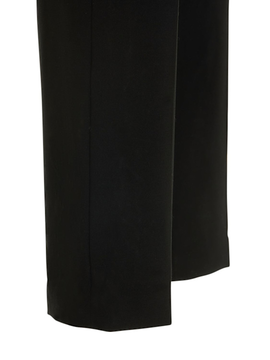Michael Kors Collection: Wool blend crepe v neck jumpsuit