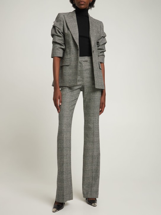 Michael Kors Collection: Yasmeen wool glenplaid flannel trousers
