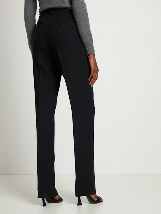 Michael Kors Collection: Pantalon droit plissé en gabardine Mika
