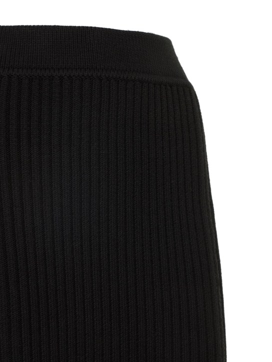 Michael Kors Collection: Gonna midi in lana a costine con zip