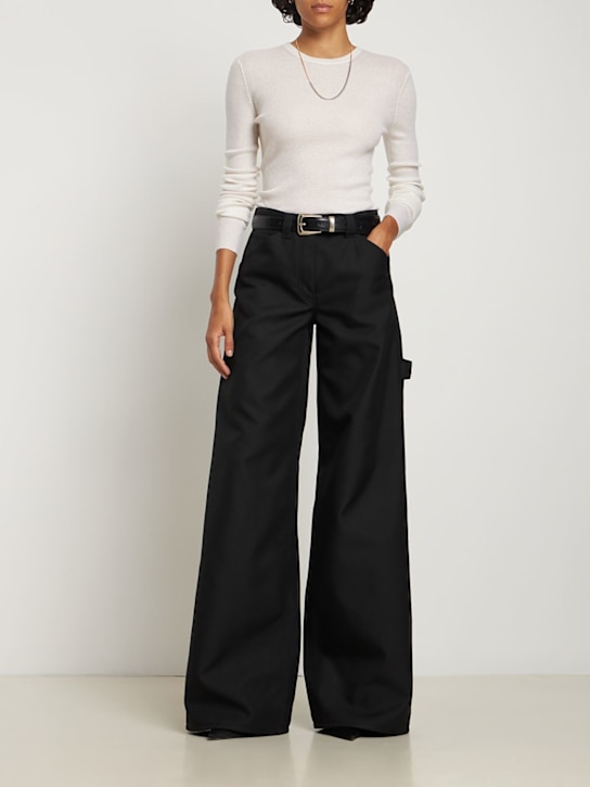 Michael Kors Collection - Top in maglia di cashmere a costine