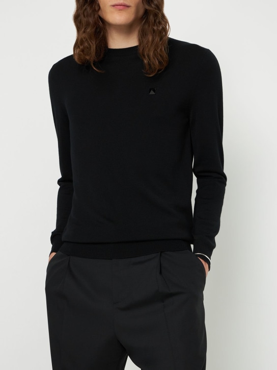 Valentino - Pull-over en maille de laine Icon Stud