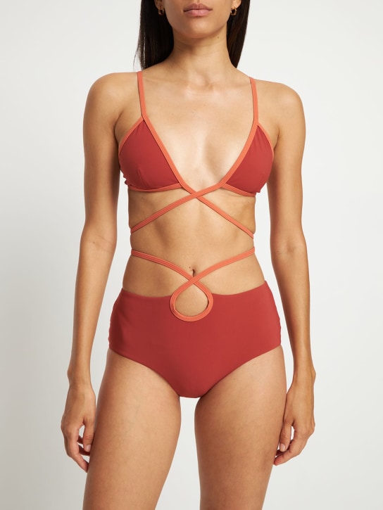 Christopher Esber - Loop tie high rise bikini bottoms