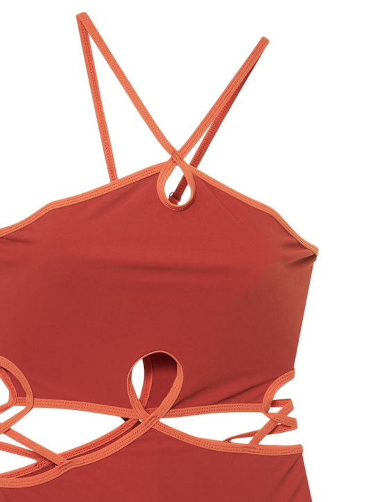 Christopher Esber: Bañador entero de Lycra con cuello halter