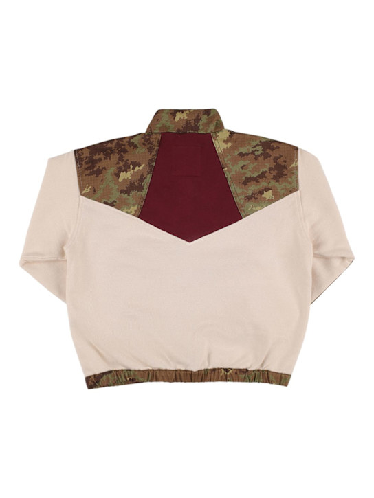 Myar: Veste en coton imprimé camouflage à logo