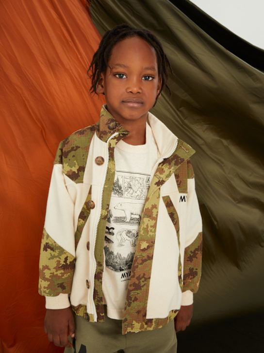 Myar - Veste en coton imprimé camouflage à logo