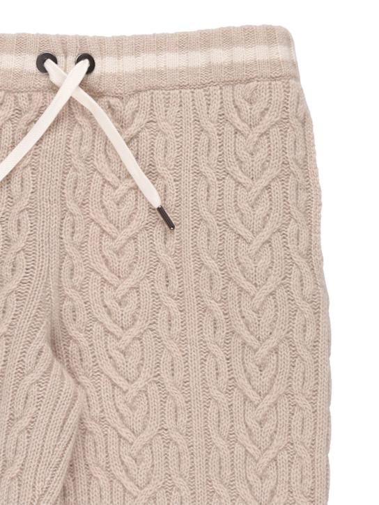 Brunello Cucinelli - Pantaloni in maglia di cashmere a trecce