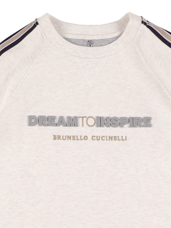Brunello Cucinelli - Logo embroidery cotton sweatshirt