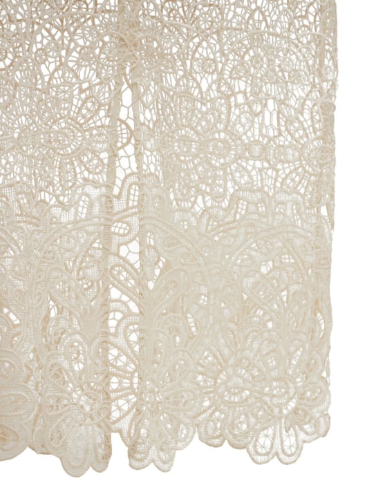 Self-portrait: Robe midi en dentelle florale