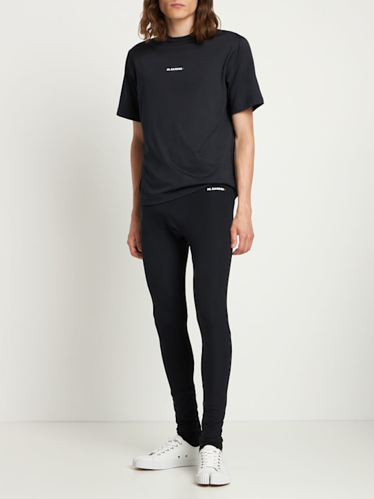 Jil Sander - LEGGINGS AUS TECHNOSTOFF MIT LOGODRUCK