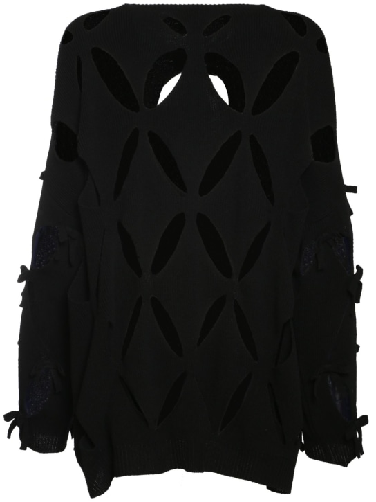 Valentino: Oversized cutout wool knit jumper