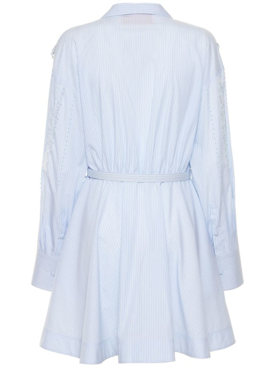 Valentino: Vestito in popeline di cotone con ricami