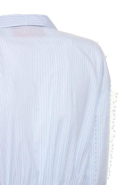 Valentino: Vestito in popeline di cotone con ricami