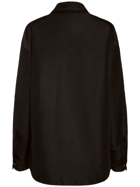 Valentino: Oversize padded silk faille overshirt