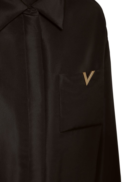 Valentino: Oversize padded silk faille overshirt
